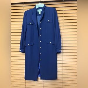 Vintage Heury-Lee female overcoat navy blue Sz 10